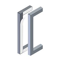 Самоклеящиеся металлические ручки Valcomp Herkules GLASS комплект